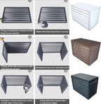  Housse D'unité De Climatisation Extérieure En Aluminium Et Protection De Pompe à Chaleur, Housse De Climatiseur Divisée Pour Réduction Du Bruit Et Support De Plantes, Bouclier Résistant Aux