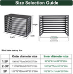 GENERIC Housse De Protection En Aluminium Pour Climatiseur Extérieur 1,5P-5P Et Unités CA - Résistante Aux Intempéries - Protection Contre Les Feuilles Tombées - Gris - 100 X 50 X 70 Cm