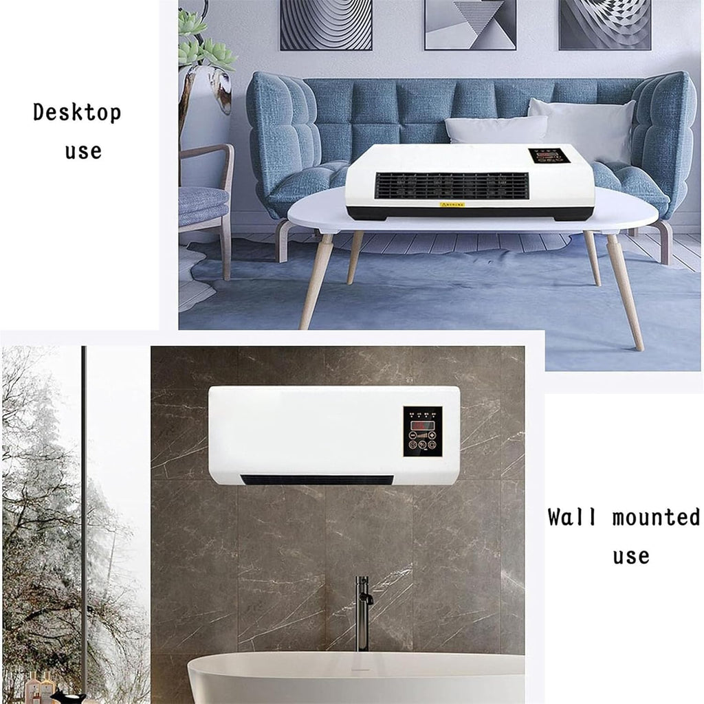  Climatiseur Avec Télécommande, Chauffage à 40°C, 3 Sec.Réchauffement Rapide, 30dB Calme, 8h Minuterie, Écran Tactile, Compact Pour Bureau Et Chambre