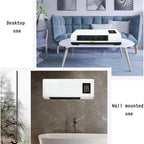  Climatiseur Avec Télécommande, Chauffage à 40°C, 3 Sec.Réchauffement Rapide, 30dB Calme, 8h Minuterie, Écran Tactile, Compact Pour Bureau Et Chambre