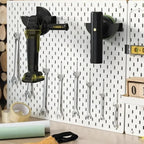  Power Tool Organizer, Metal Power Tool Shelf, Heavy Duty Wear-Resistant Rack, Garage Storage, Multifunctional Holder For Angle Grinder Polishing Sanding Machine Tools, 150g Black