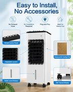 Freshone Climatiseur Sans Tuyau Portable Silent Cooling Unit Energy Class A+ 24H Timer For Bedroom, Office