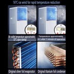  Climatiseur Portable, Unité De Climatisation Intelligente Avec Télécommande Et Minuterie, Oscillation De 120 °, Kit De Fenêtre, Pas De Mur Requis, Pour L'utilisation Du Bureau De La Chambre