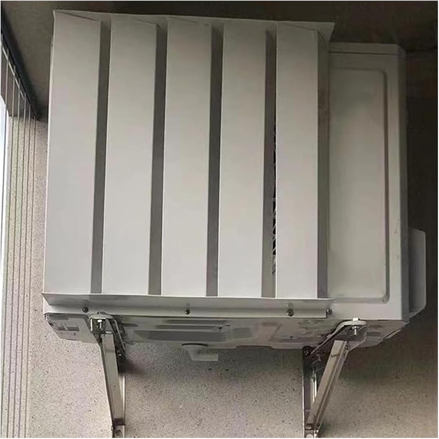 GENERIC Climatiseur Extérieur - 65 X 65 Cm - Pare-vent Pour Flux D'air Direct - Grille D'aération Réglable - Résistant Aux Intempéries - Pour Une Efficacité énergétique Et Un Confort Optimal