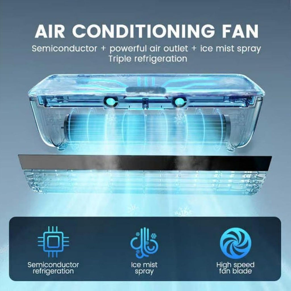  Ventilateur Rafraîchisseur D'Air | Ventilateur Portable Climatiseur | Three-Speed Charge Sans Fil Gain De Place Pour Intérieur Extérieur Maison Caravane Salle De Sport