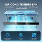  Ventilateur Rafraîchisseur D'Air | Ventilateur Portable Climatiseur | Three-Speed Charge Sans Fil Gain De Place Pour Intérieur Extérieur Maison Caravane Salle De Sport