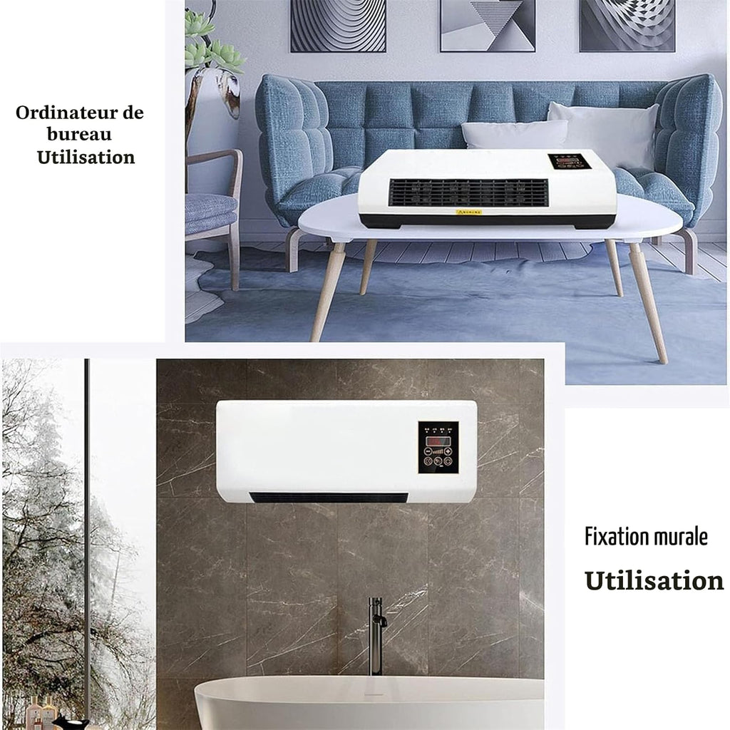  Climatiseur Split, Climatiseur Multifonction 2 En 1, Climatiseur Mural Portable 1800 W, Climatiseur Portable Avec Télécommande For La Maison Et Le Bureau