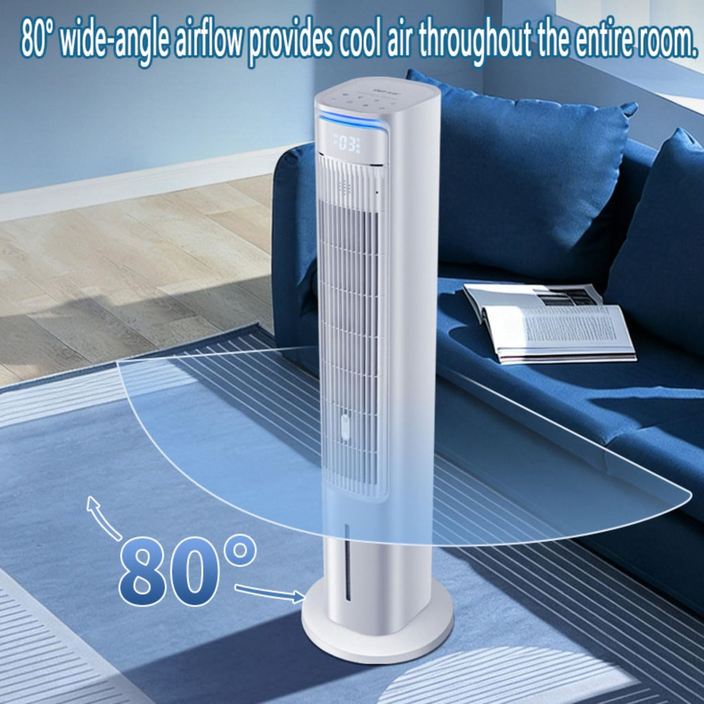 GENERIC Refroidisseur D'e-aveils Silencieux Avec Réservoir 5L, 3 Balayages, Minuterie Et Arôme.Humidificateur Portable Jusqu'à 23 M2, Télécommande, Sans Fenêtre Et économiseur D'énergie Pour Un Sommeil Répara