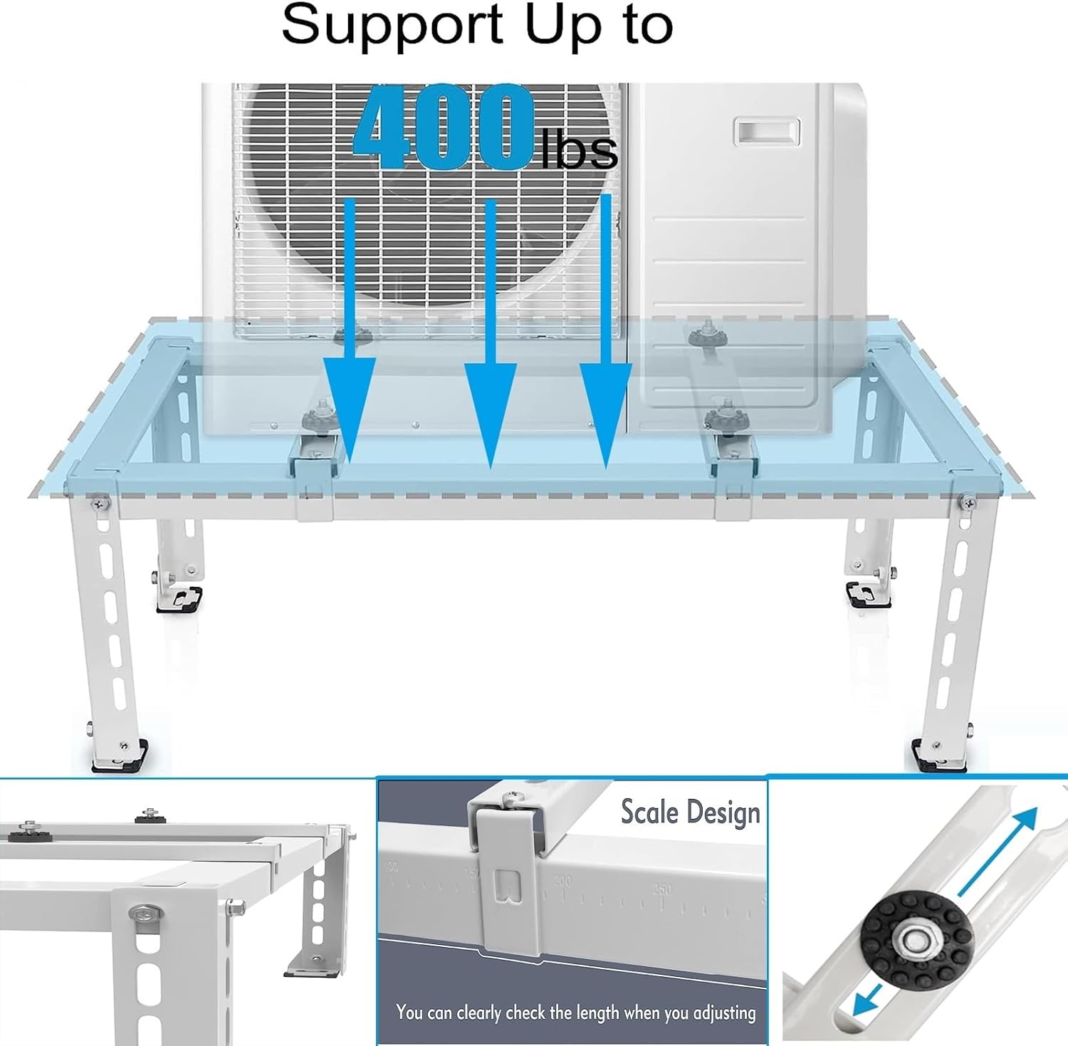  Support De Climatisation Robuste Pour Mini Climatiseurs Sans Conduit – Capacité De 204 Kg – Installation Facile Idéal Pour Les Solutions De Refroidissement