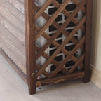  Housse De Climatiseur En Bois Pour Extérieur, Volets Décoratifs Et Grilles De Protection, Support De Climatisation Polyvalent Avec Support De Fleurs (taille : 105 X 47 X 140 Cm)