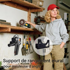  Support Pour Meuleuse D'angle - Support Mural Pour La Meuleuse D'Angle - Rangement Polyvalent En Métal Pour Atelier Panneau Perforé Garage