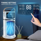  Climatiseur Mobile 9000 BTU Climatiseur Portable, USB 4 En 1 Climatiseur Mobile Avec Déshumidificateur,Rafraîchisseur D'Air Ventilateur Et Mode Nuit - Silencieux Pour Maison/Bureau