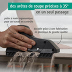  Wolfcraft 4009000 - Rabot D'Angle Triple - Rabot Plaquiste à Chanfreiner - 3 Lames Trapèzes 52/0