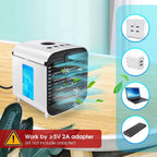  DieffematicKTY Climatiseur Mobile Portable Air Conditioning Fan Mini Electric Cooling Water Mist Humidifier Ice Fan Room Household Small Air Conditioner Air Cooler