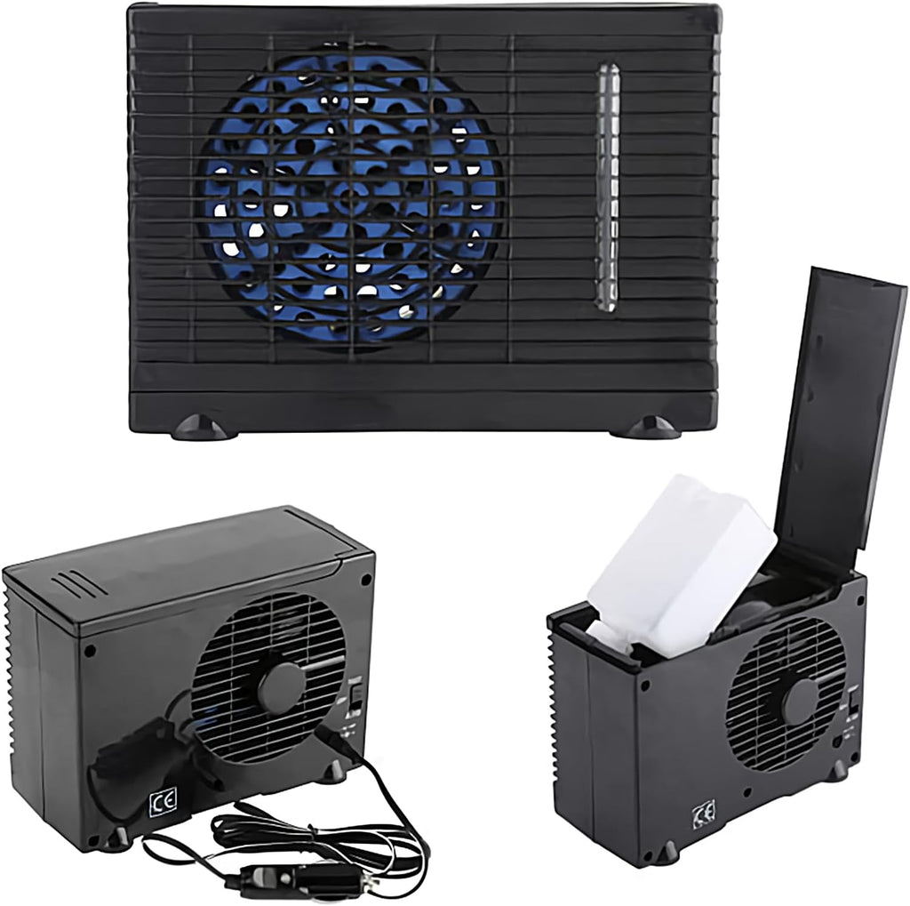  Climatiseur Ventilateur Portable Pour Voiture,Appareil Ventilation Climatisation Véhicule Transportable | Rafraîchisseur D'Air Évaporatif 12V Pour Camion Camping-Car Voyage Sous-Sol Chambre
