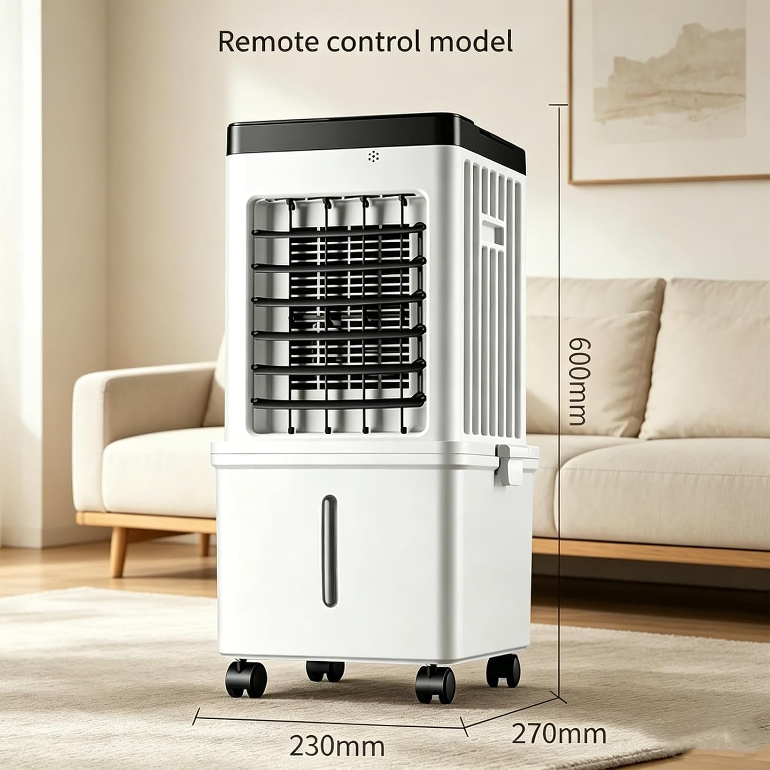 GENERIC Ventilateur De Refroidisseur D'air Portable 10L, Refroidisseur De Maréchage évaporatif à 3 Vitesses Avec Télécommande Et Minuterie, Unité à AC à La Maison à économie D'énergie, Refroidissement De Bure
