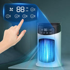  Climatiseur Personnel | Climatiseurs Portatifs À Économie D'Énergie Veilleuse LED | Rafraîchisseur D'Air Évaporatif | 6 Vitesses Réglables | Pour Bureau Voyage Voiture Tente De Camping Salon