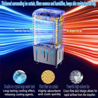 GENERIC Refroidisseur D'air évaporatif Portable Avec Réservoir D'eau 40L Et 2 Packs De Glace Efficace D'énergie 3 Vitesses 120° Oscillation Ventilateur De Refroidissement D'épargne D'espace Climatisation Indu