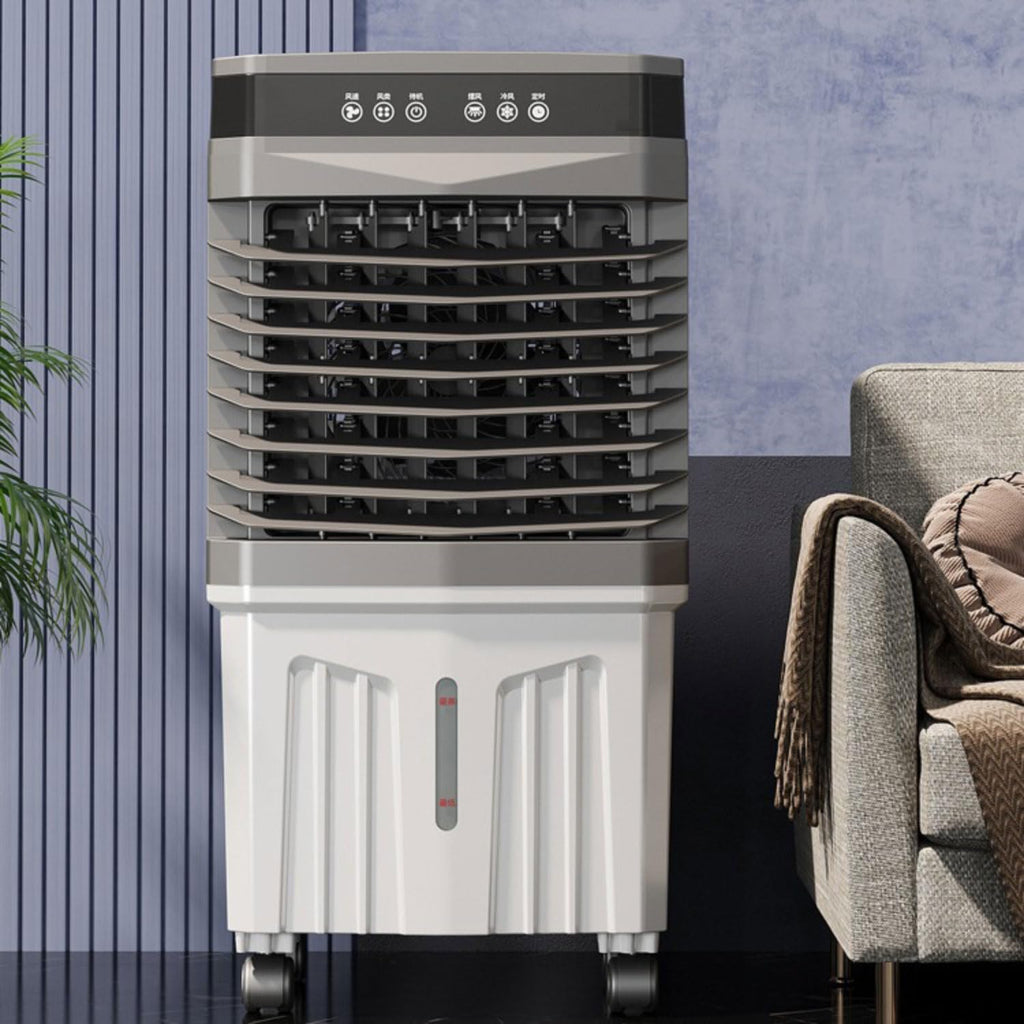 GENERIC Refroidisseur D'air évaporatif Portable Avec Grand Réservoir, Minuterie 12H, Télécommande, 3 Vitesses, 120 Oscillation, Fonctionnement Silencieux Pour Garage De Bureau à Domicile Aucun Tuyau Requis