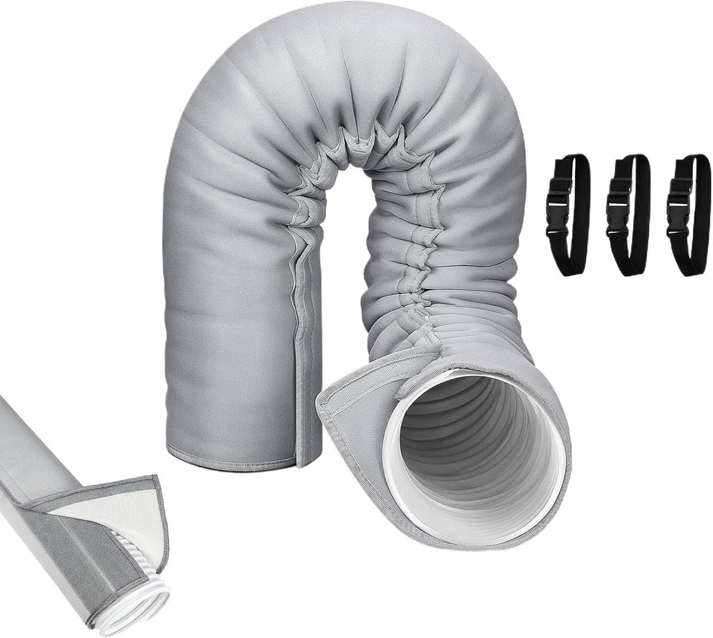  150 X 53Cm Couvercle De Tuyau De Climatisation Portable, Isolation Tuyau Climatiseur Manchon, Pour Tuyaux De 5 Et 5.9, Housse Portable En EVA, Pour Touss Les Tuyaux D'Évacuation De Climatiseurs Mobile