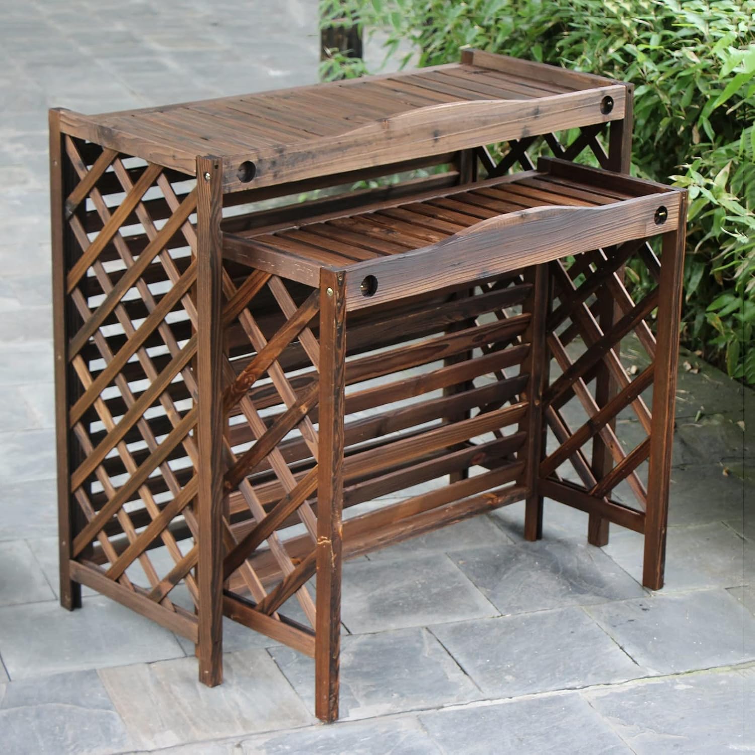GENERIC Housse De Protection Pour Climatiseur Et Pompe à Chaleur En Bois Massif - Clôture Extérieure - Poubelle - Support De Fleurs - Grilles Pour Climatiseurs Et Pompes à Chaleur - Space Divi