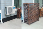  Housse Climatiseur Extérieur Couverture,Couvercle De Climatiseur En Bois Support De Climatiseur Extérieur En Bois, Grille Couvercle Extérieur De Climatiseur En Bois Anti-corrosion à Persiennes, S