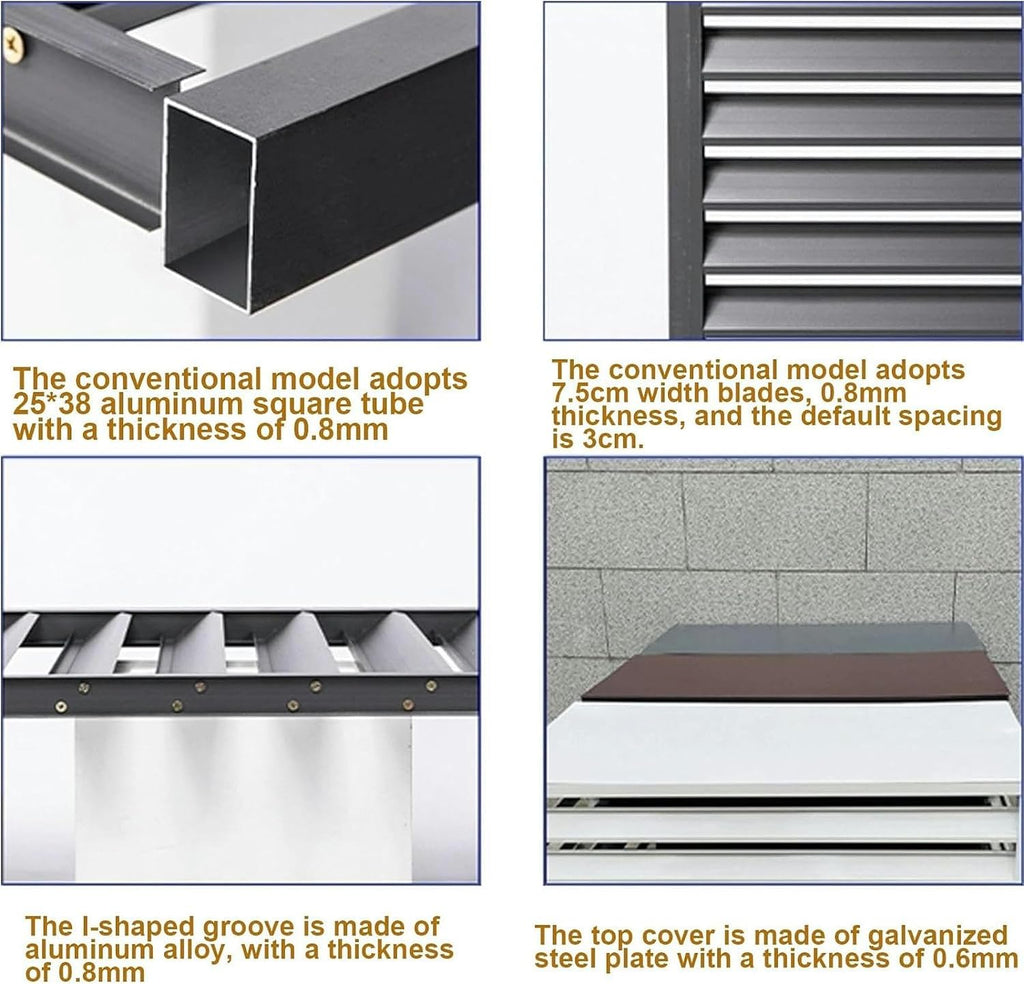  Housse De Protection De Qualité Supérieure Pour Mini Climatisation Divisée – Protection En Aluminium Pour Climatiseur Et Pompe à Chaleur, Housse D'extérieur Résistante Aux Intempéries Pour Unités