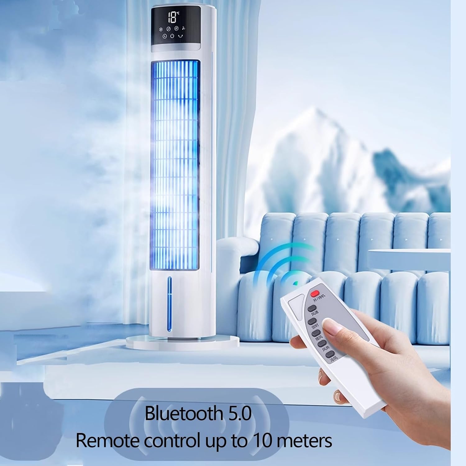 GENERIC Climatiseur Portable Pour Chambre, Fonctionnement Silencieux à 3 Vitesses, Idéal Pour Les Chambres à Coucher, Garage, Patio Avec Réservoir D'eau, Refroidissement Efficace énergétique, 5000 BTU