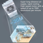  Climatiseur Portable Et Rafraîchisseur D'air Par évaporation, 3 Vitesses, Débit D'air De 20 M³ Et Réservoir De 80 L, Idéal Pour Une Utilisation Domestique, Commerciale Et