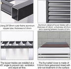 GENERIC Housse De Climatiseur En Aluminium Et Bouclier De Pompe à Chaleur, Stores D'unité Extérieure, Protection AC Divisée, Clôture D'intimité Pour L'extérieur (couleur : Blanc, Taille : Personnalisé)