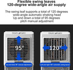 GENERIC Refroidisseur D'air Portable Avec Réservoir De 55L, Ventilateur D'évaporation à 3 Vitesses, Vent Oscillant Pour Les Dortoirs De Bureau De La Pièce, Roues De Mouvement Facile, Fonctionnement Silencieux