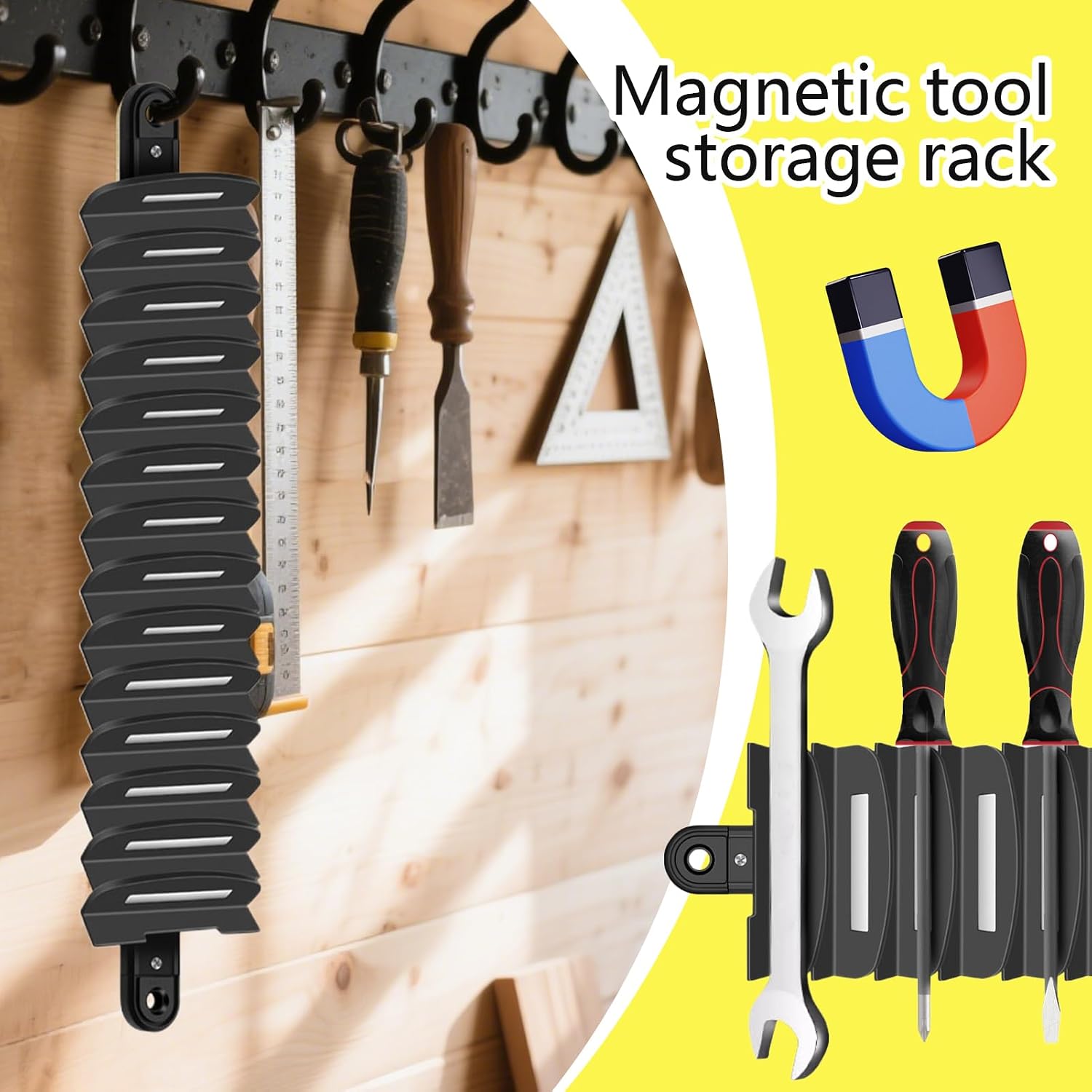  Générique Porte-Clés à Outils,Organisateur Mural De Rangement Pour Outils | Support Réglable Pour Atelier Garage Et