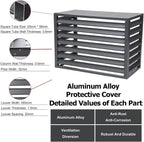  Housse De Protection Pour Climatiseur Extérieur En Aluminium - Protection Contre Les Intempéries Pour Climatisation Et Pompe à Chaleur - Idéale Pour Les Unités Extérieures (couleur)