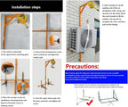  Kit De Levage De Climatiseur Robuste – Treuil Manuel Et Support Pour Une Installation Facile Du Climatiseur (capacité De 300 Kg) – Treuil Autobloquant De 15 M Inclus