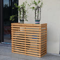 GENERIC Housse De Protection Pour Climatiseur D'extérieur En Bois Massif Avec Persiennes - Protection Résistante Aux Intempéries - Support De Fleurs Polyvalent - Dimensions (H X L X P) : 85 X 35 X 80 Cm
