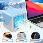 Ventilateur De Climatisation Avec 3 Vitesses, Filtre Et Humidificateur Remplaçables, Silencieux Et à Refroidissement Rapide, Ventilateurs De Refroidissement Portables Qui Soufflent De L'air Froid