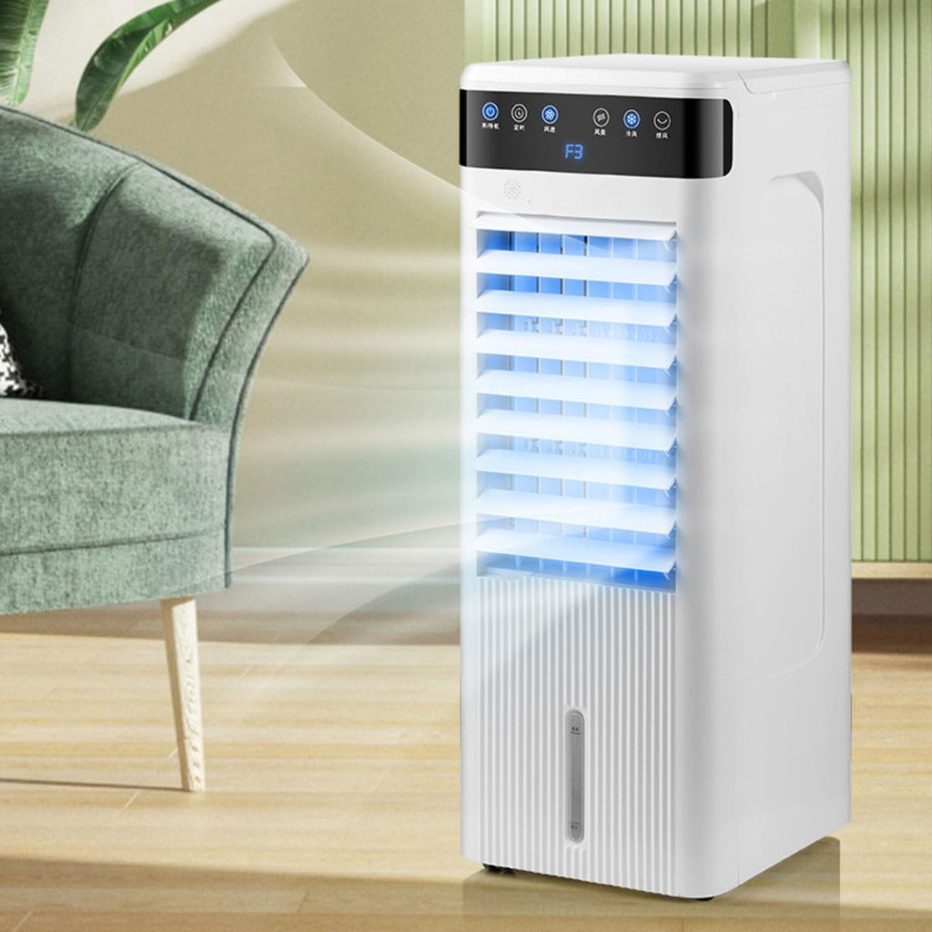 GENERIC Rafraîchisseur D'air, Climatiseur, Refroidissement Par Eau Glacée, Humidificateur, 3 Vitesses, Minuterie 12h, économe En énergie, Modèles Mécanique Et Avec Télécommande