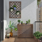 GENERIC Housse Imperméable En Bois Massif Pour Climatiseur Et Clôture D'intimité – Support De Fleurs D'extérieur En Bois 100 X 43 X 94 Cm Résistant Aux Intempéries – Décoration De Jardin