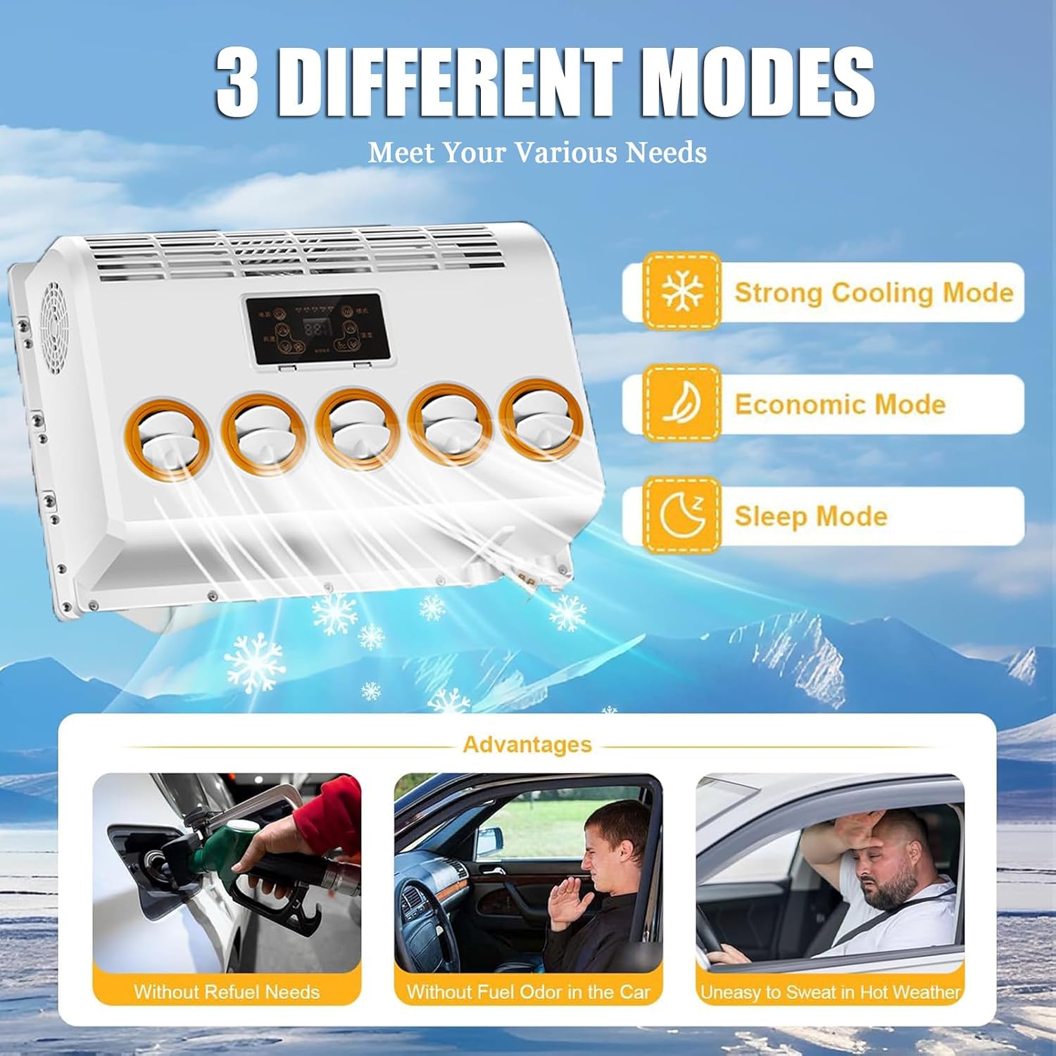  Climatiseur Portable à Suspendre, Refroidissement Rapide, Unité De Climatisation électrique CC Pour Camion, Taxi, Véhicules De Camping, Bus, Remorques Et Fourgonnettes