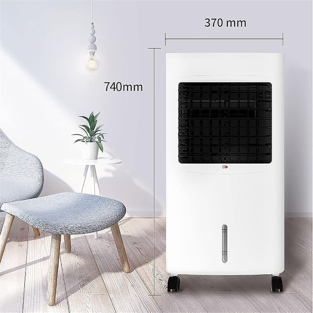 GENERIC Refroidisseur D'air évaporatif Portable Avec Ventilateur De Chauffage à Distance, 75W Et Chauffage 2000W Pour Le Bureau à Domicile, Réservoir D'eau 8L, Fonctionnement Silencieux, Idéal Pour Un Contrôl