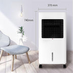 GENERIC Refroidisseur D'air évaporatif Portable Avec Ventilateur De Chauffage à Distance, 75W Et Chauffage 2000W Pour Le Bureau à Domicile, Réservoir D'eau 8L, Fonctionnement Silencieux, Idéal Pour Un Contrôl