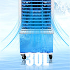  Climatiseur Mobile, Rafraichisseur D'air Silencieux, 30l Large Réservoir D'eau, 3 Vitesses De Vent, Oscillation à 120 °, Commande Par Bouton, Climatiseur Portable Pour Usage Extérieur Et Intérieur