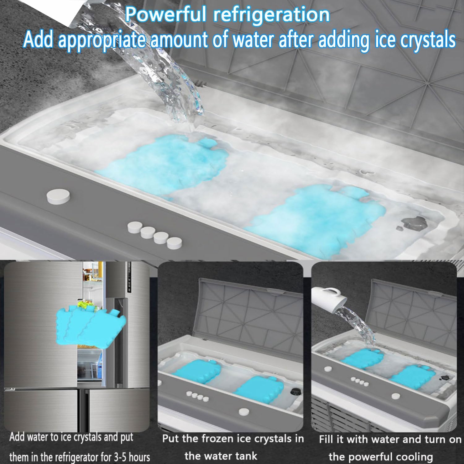 GENERIC Refroidisseur D'air évaporatif Portable Avec Grand Réservoir, Minuterie 12H, Télécommande, 3 Vitesses, 120 Oscillation, Fonctionnement Silencieux Pour Garage De Bureau à Domicile Aucun Tuyau Requis