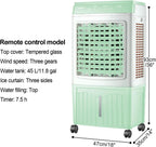  Climatiseur Swamp Cooler, Refroidisseur D'air Par évaporation 3 En 1 Avec Réservoir D'eau De 11,8 Gallons, 3 Modes, 3 Vitesses, Télécommande, Minuterie 12 Heures, Pour Chambre à Co