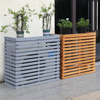 GENERIC Housse De Protection Pour Climatiseur D'extérieur En Bois Massif Avec Persiennes - Protection Résistante Aux Intempéries - Support De Fleurs Polyvalent - Dimensions (H X L X P) : 85 X 35 X 80 Cm