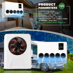 GENERIC Climatiseur Portable Pour Refroidissement De Cabine De Véhicule, Système Divisé 12 V/24 V DC, Idéal Pour Camions, Camping-cars, Bus Et Camping-cars