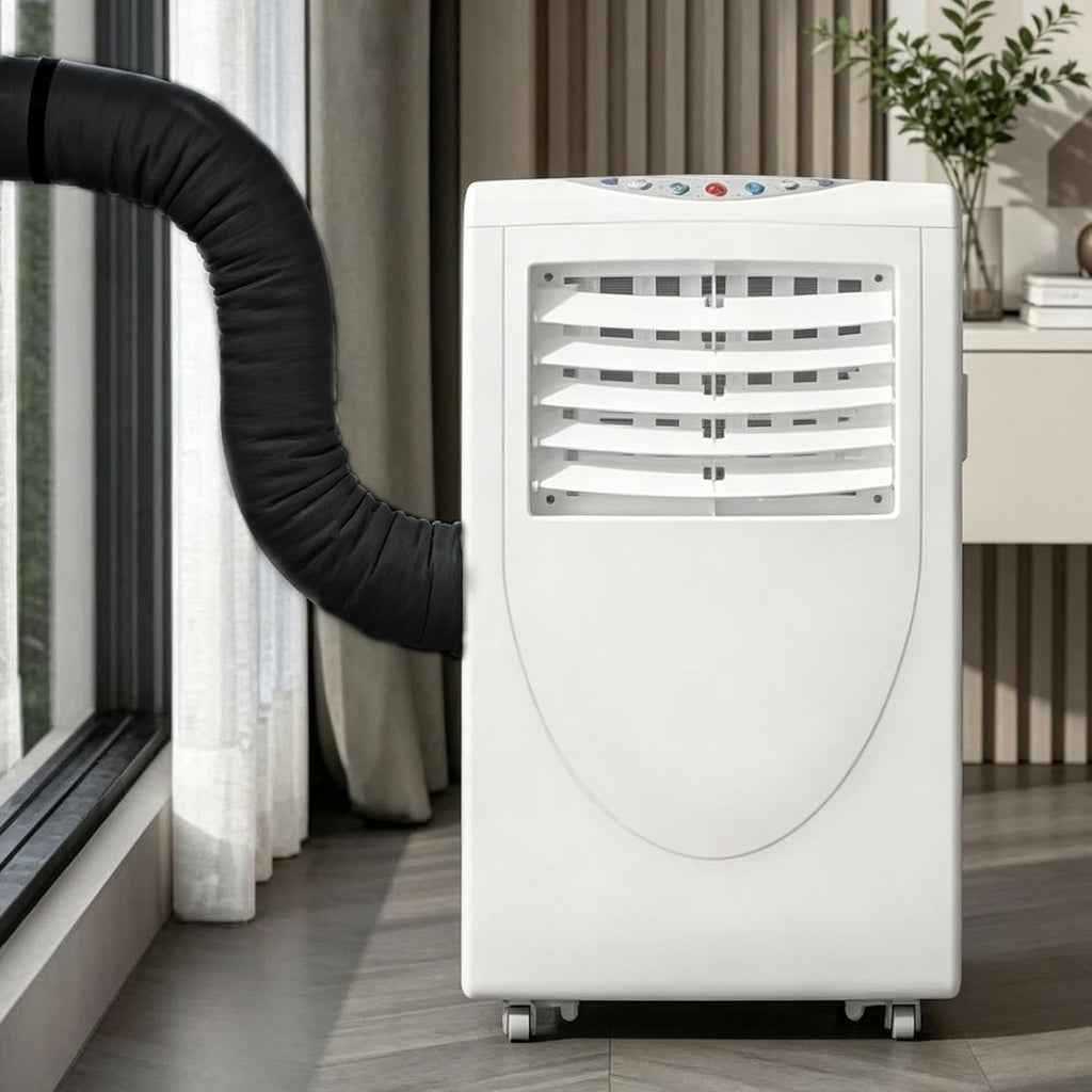  150cm Housse Portable Pour Tuyau De Climatisation Avec 3Sangles,Pour5/5.9in | Fibre De Polyester, Gris, Noir, Avec 3 Sangles à Boucle élastique, Lavable,protège Contre Les Dommages Extérieurs Para Maison