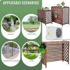  Housse De Protection Pour Climatiseur, Clôture Extérieure, Protection Pour Climatiseur, étagère, Présentoir Pour Plantes, Persienne, Protection Pour Climatiseur, Bois Massif