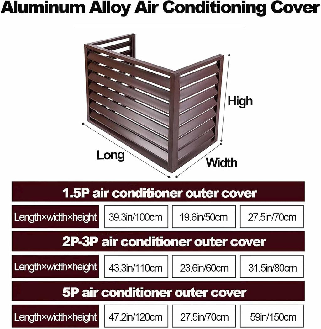  Housse De Protection En Aluminium Pour Climatiseur Extérieur, Imperméable, 110 X 60 X 80 Cm, Résistante Aux Intempéries, Couleur B, Essentielle Pour La Sécurité D'hiver Et D'été