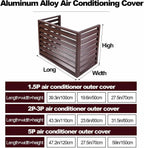  Housse De Protection En Aluminium Pour Climatiseur Extérieur, Imperméable, 110 X 60 X 80 Cm, Résistante Aux Intempéries, Couleur B, Essentielle Pour La Sécurité D'hiver Et D'été